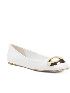 Franco Sarto White leather amaya ballet flats NWT